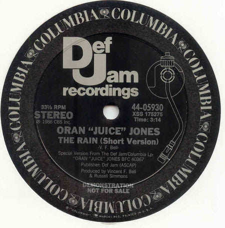 Oran 'Juice' Jones : The Rain (12", Promo)