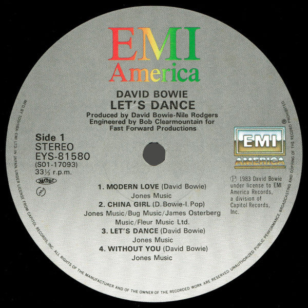 David Bowie = デビッド・ボウイー* : Let's Dance = レッツ・ダンス (LP, Album)