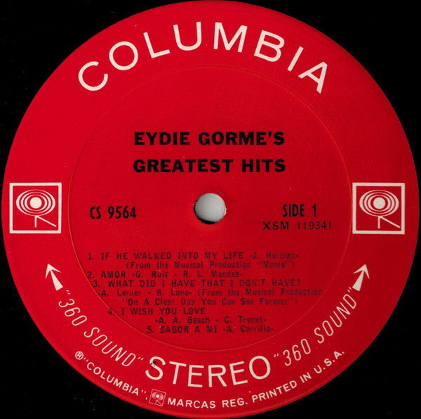 Eydie Gormé : Eydie Gorme's Greatest Hits (LP, Comp)