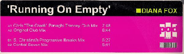 Diana Fox : Running On Empty (12")
