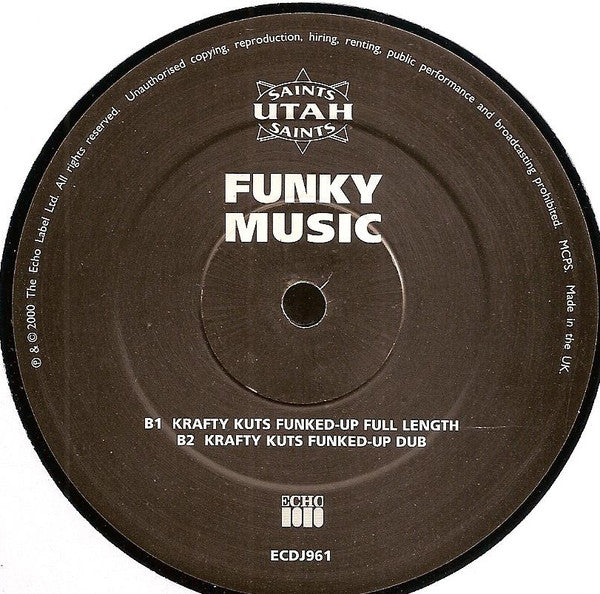 Utah Saints : Funky Music (2x12", Promo, 1&2)