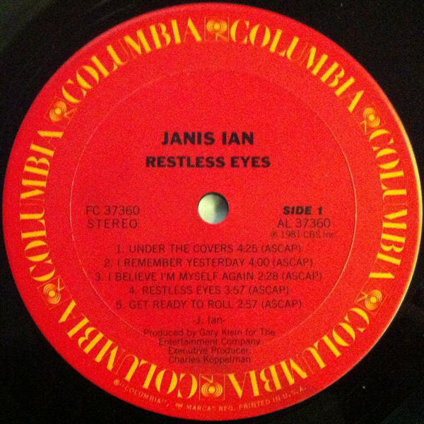 Janis Ian : Restless Eyes (LP, Album, San)