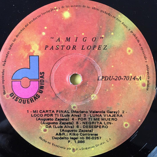 Pastor López : Amigo (LP, Album)