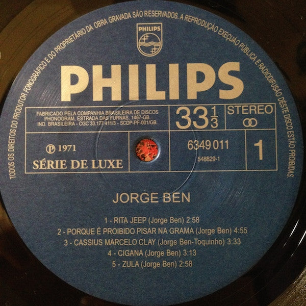 Jorge Ben : Negro É Lindo (LP, Album, RE)