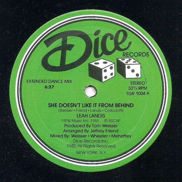 Leah Landis : She Doesn't Like It From Behind   (12")