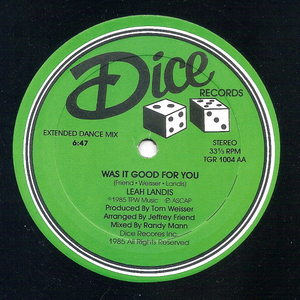 Leah Landis : She Doesn't Like It From Behind   (12")