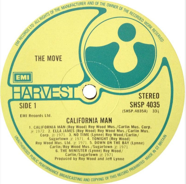 The Move : California Man (LP, Comp)