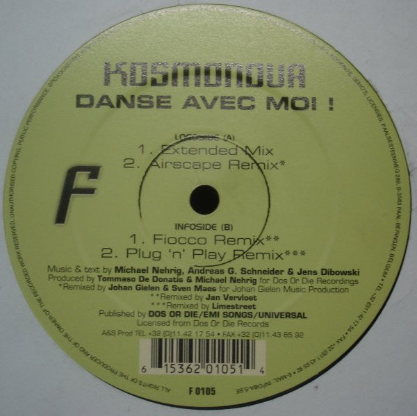 Kosmonova : Danse Avec Moi (12")