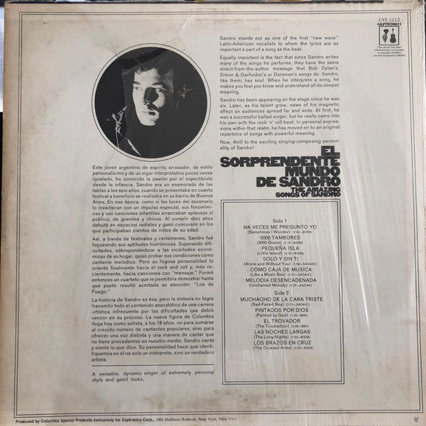 Sandro (25) : El Sorprendente Mundo De Sandro (The Amazing Songs Of Sandro) (LP, Album)