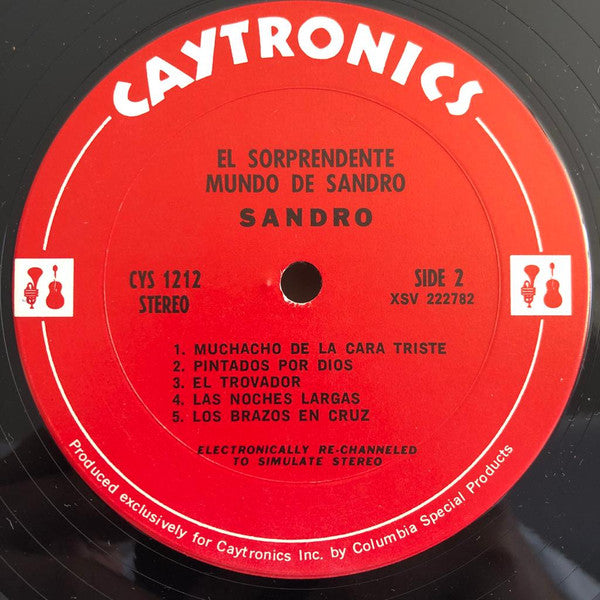 Sandro (25) : El Sorprendente Mundo De Sandro (The Amazing Songs Of Sandro) (LP, Album)