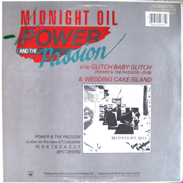 Midnight Oil : Power And The Passion (12", Promo)
