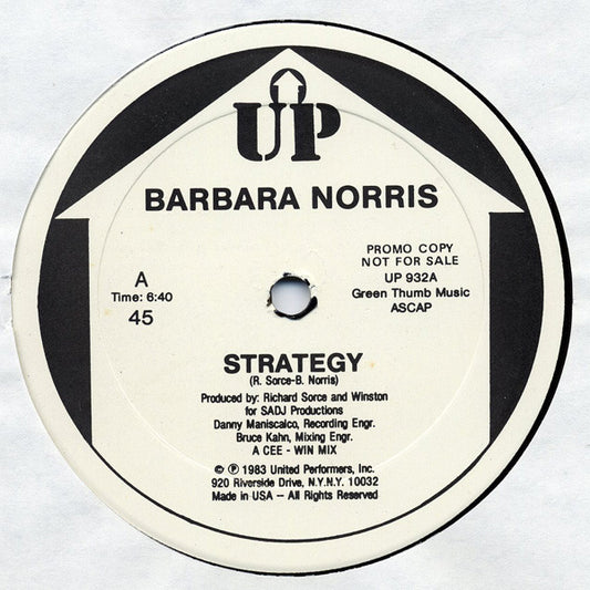 Barbara Norris : Strategy (12", Promo)