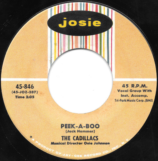 The Cadillacs : Peek-A-Boo (7", Single)