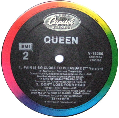 Queen : Pain Is So Close To Pleasure (12", Single)