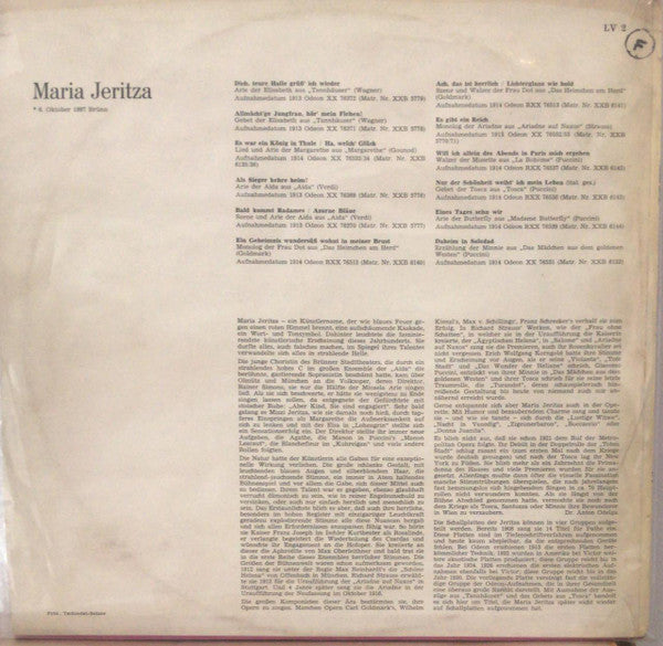 Maria Jeritza : Maria Jeritza (LP)