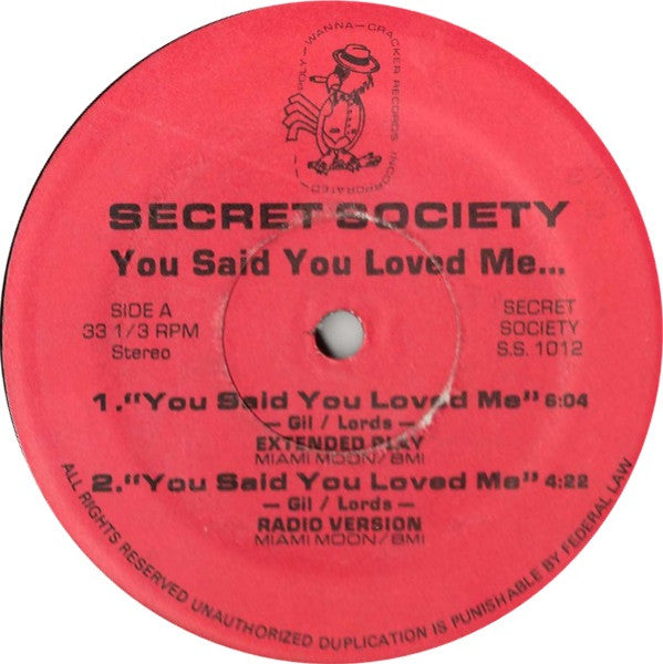 Secret Society (4) : You Said You Loved Me... (12")