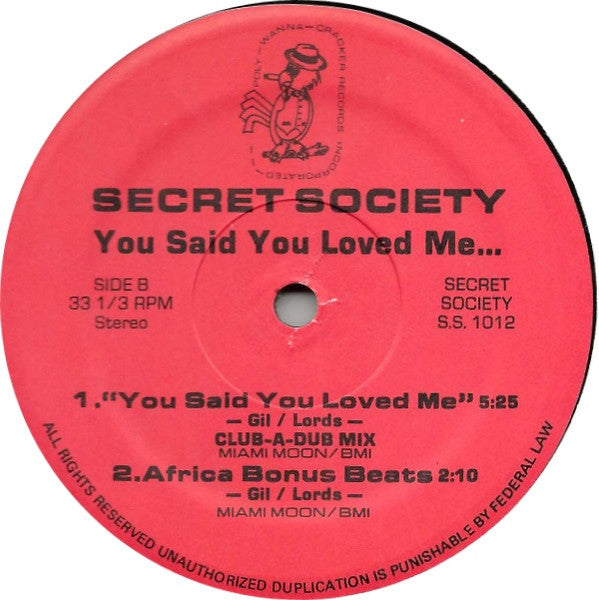 Secret Society (4) : You Said You Loved Me... (12")