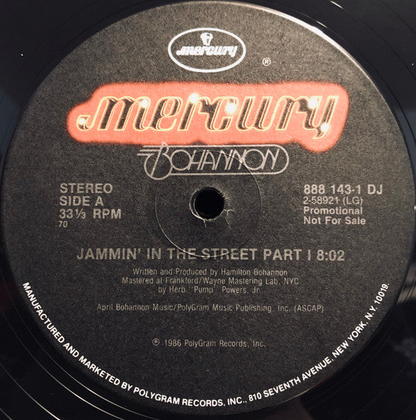 Hamilton Bohannon : Jammin' In The Street (12", Promo)