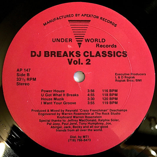 Reynald Deschamps - DJ Breaks Classics (Vol. 2) vinyl record, 12" (Near Mint (NM or M-)) | Lulo Records