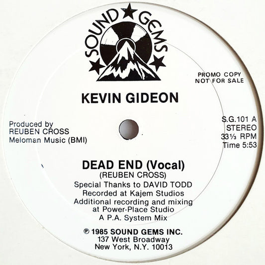 Kevin Gideon : Dead End (12", Promo)
