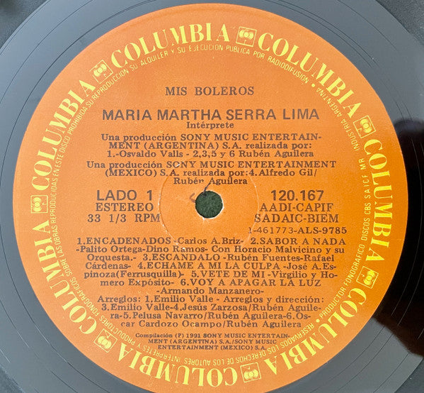 María Martha Serra Lima : Mis Boleros (LP, Album, Comp)