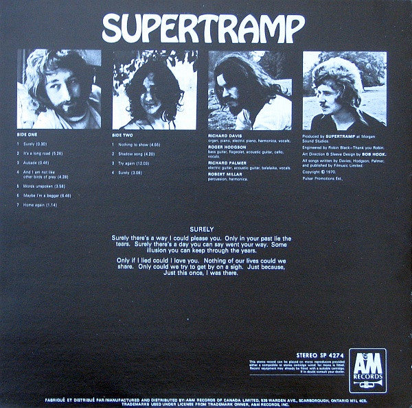 Supertramp : Supertramp (LP, Album, RE)