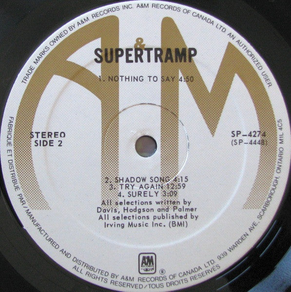 Supertramp : Supertramp (LP, Album, RE)