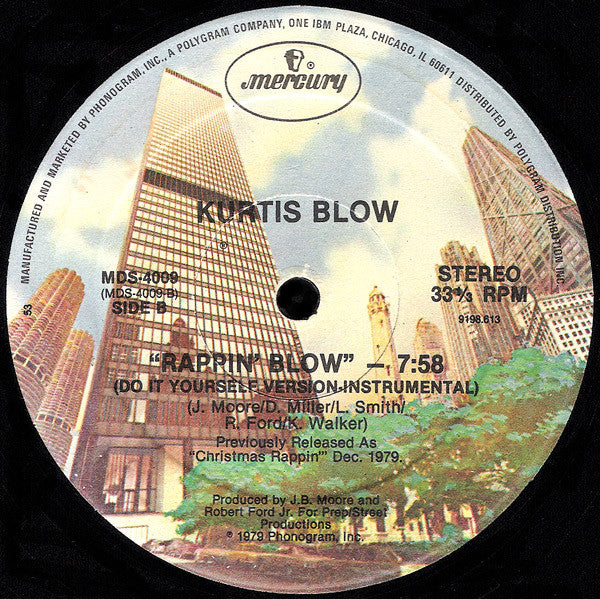 Kurtis Blow : Rappin' Blow (12", 53 )