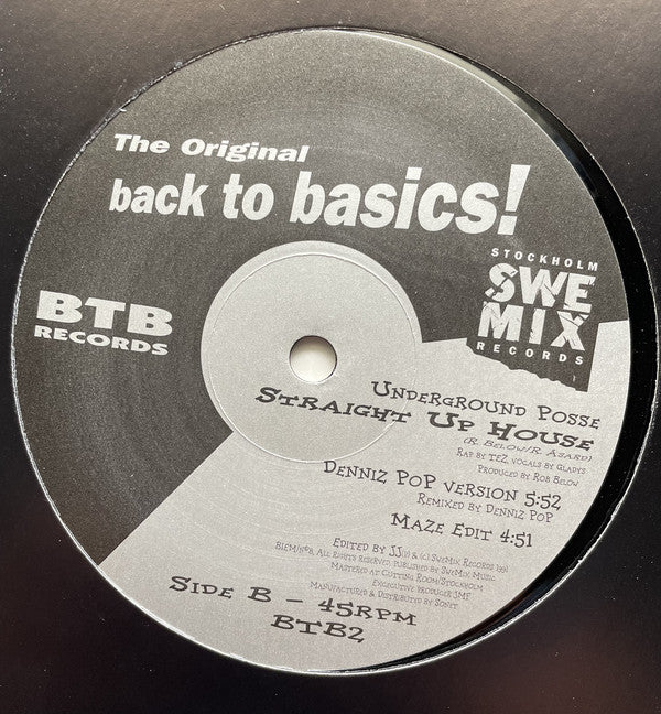 Underground Posse : Straight Up House (12")