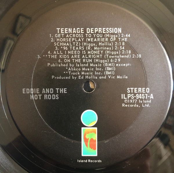 Eddie And The Hot Rods : Teenage Depression (LP, Album, Ter)