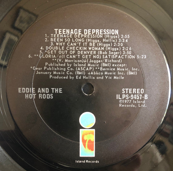 Eddie And The Hot Rods : Teenage Depression (LP, Album, Ter)