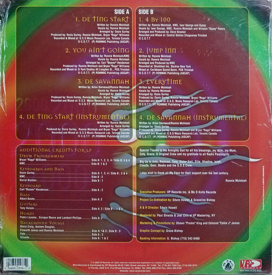 Ronnie McIntosh - De Thing Now Start ... 2000 vinyl record, LP (Very Good Plus (VG+)) | Lulo Records