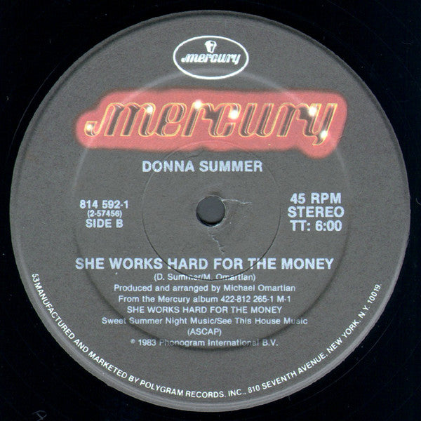 Donna Summer : Unconditional Love / She Works Hard For The Money (12", Ltd, 53 )