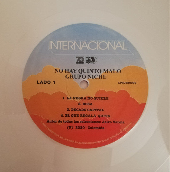 Grupo Niche : No Hay Quinto Malo (LP, Album, S/Edition, Whi)