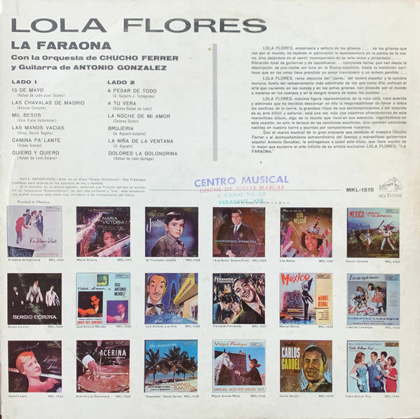 Lola Flores : La Faraona (LP, Mono)