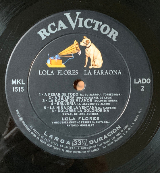 Lola Flores : La Faraona (LP, Mono)