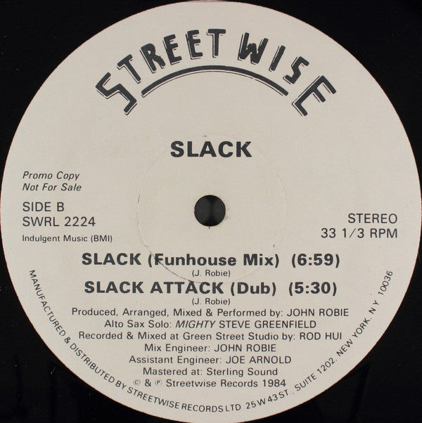Slack (12) : Slack (12", Promo)