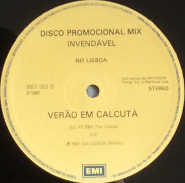 Nei Lisboa : Verão Em Calcutá (12", Single, Promo)