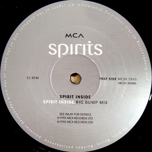 Spirits - Spirit Inside (Bump & C.J. Mackintosh Mixes) vinyl record, 12" (Very Good Plus (VG+)) | Lulo Records