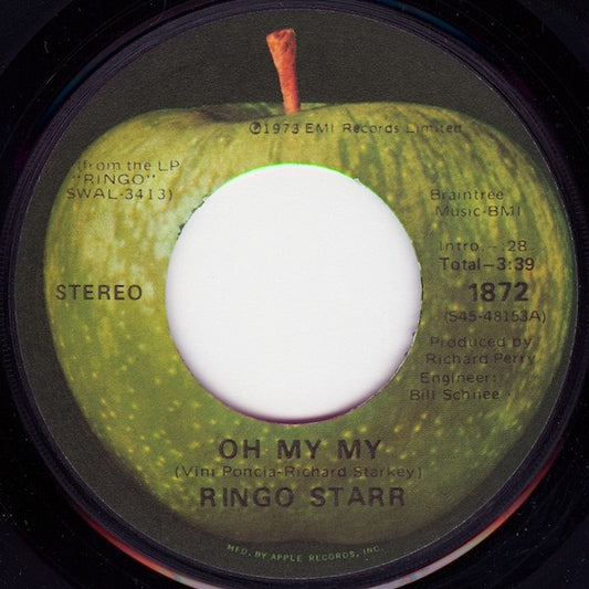 Ringo Starr : Oh My My (7", Single, Los)