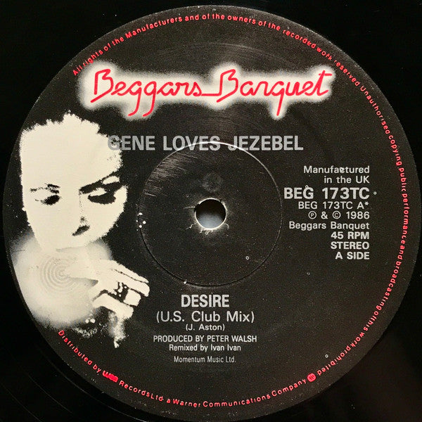Gene Loves Jezebel : Desire (U.S. Club Mix) (12", Single)