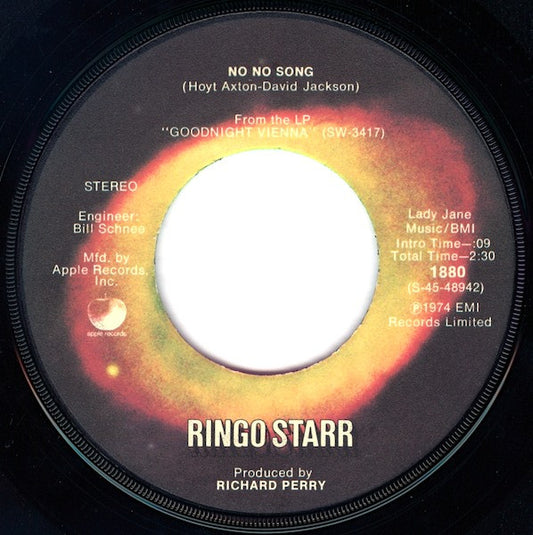 Ringo Starr : No No Song (7", Single, Los)