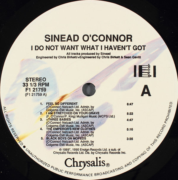 Sinéad O'Connor : I Do Not Want What I Haven't Got (LP, Album)