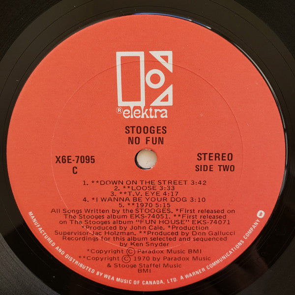 The Stooges Featuring Iggy Pop : No Fun (LP, Comp)