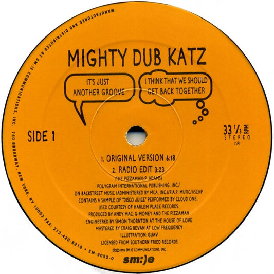 Mighty Dub Katz : It's Just Another Groove (I Think That We Should Get Back Together) (12")