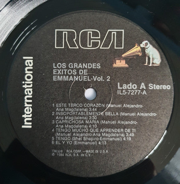 Emmanuel : Los Grandes Exitos de Emmanuel Vol. 2 (LP, Comp)