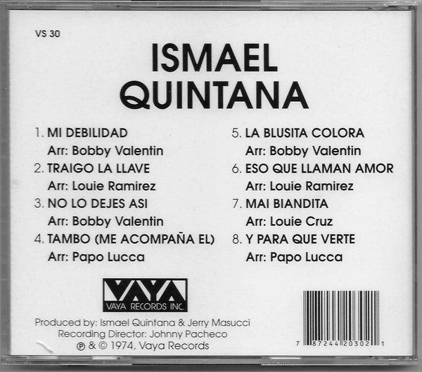 Ismael Quintana : Ismael Quintana (CD, Album)