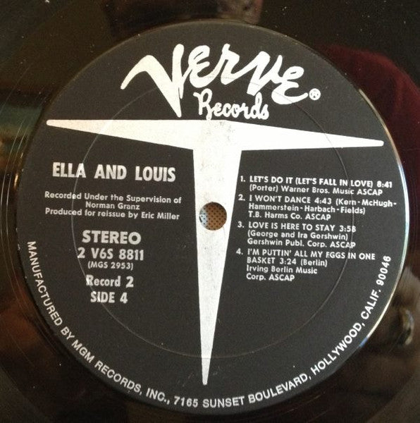Ella* & Louis* : Ella & Louis (2xLP, Comp, RE, Gat)