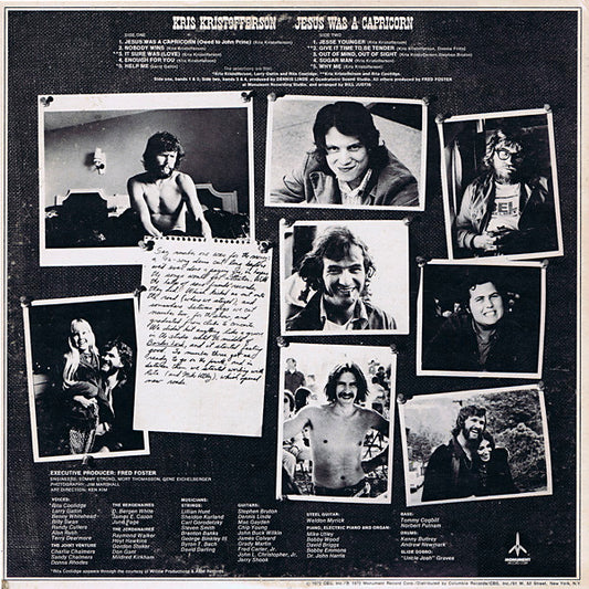 Kris Kristofferson - Jesus Was A Capricorn vinyl record, LP (Near Mint (NM or M-)) | Lulo Records