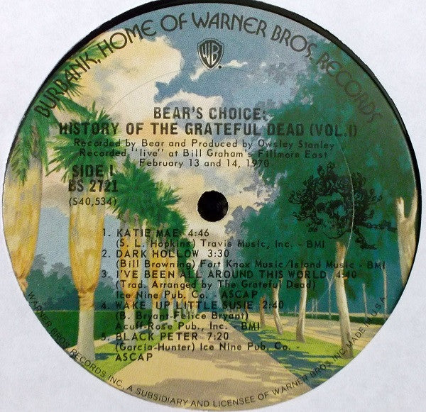 Grateful Dead* - History Of The Grateful Dead, Vol. 1 (Bear's Choice) vinyl record, LP (Near Mint (NM or M-)) | Lulo Records